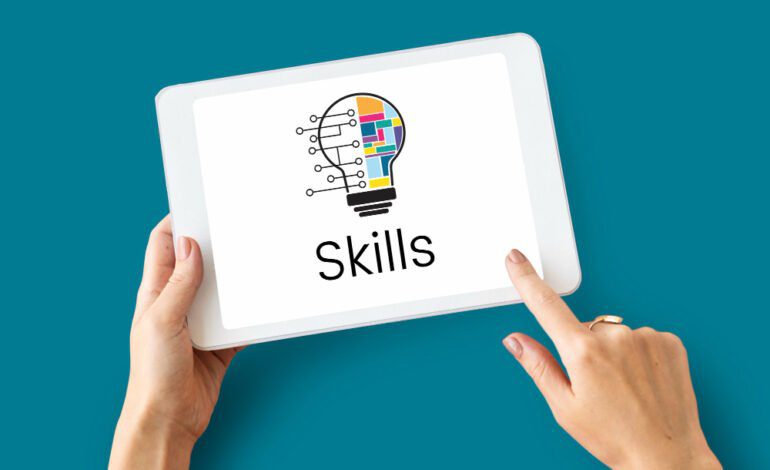 a-logo-of-skills-in-a-tablet-symbolizing-skill-development-program